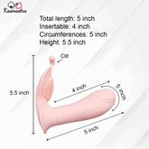Rabbit vibrator measurements - 5-inch length, 4-inch insertable